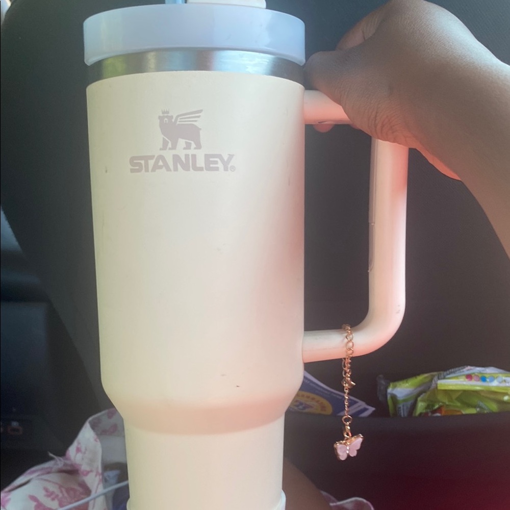 Stanley Cream Travel Mug with Handle